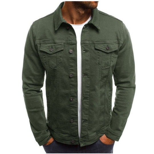 Miesten Denim Takki Regular Fit Napitettava Rintataskuilla 5