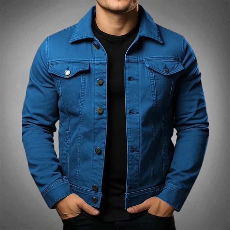 Miesten Denimtakki Moderni Leikkaus 1