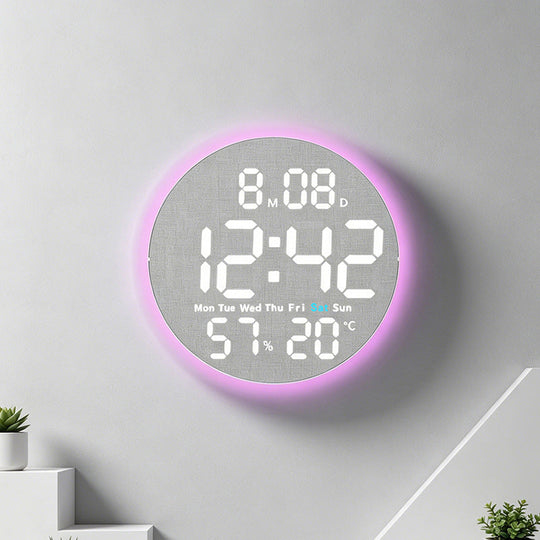 Miesten Digitaalinen Herätyskello Puupintaisella Designilla 2