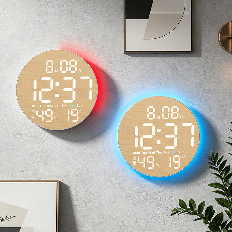 Miesten Digitaalinen Herätyskello Puupintaisella Designilla 3