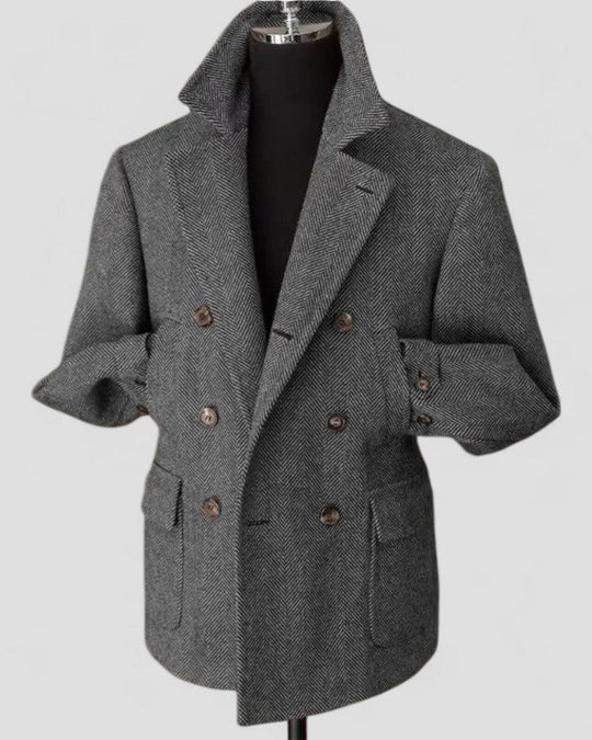 Miesten Kaksirivinen Bleiseri Tyylikäs 1