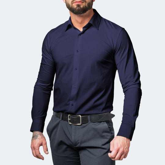 Miesten Kauluspaidat Stretch-Materiaalia 4