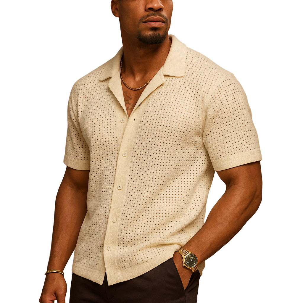 Miesten Kesäpaita Lyhyet Hihat Rento 1