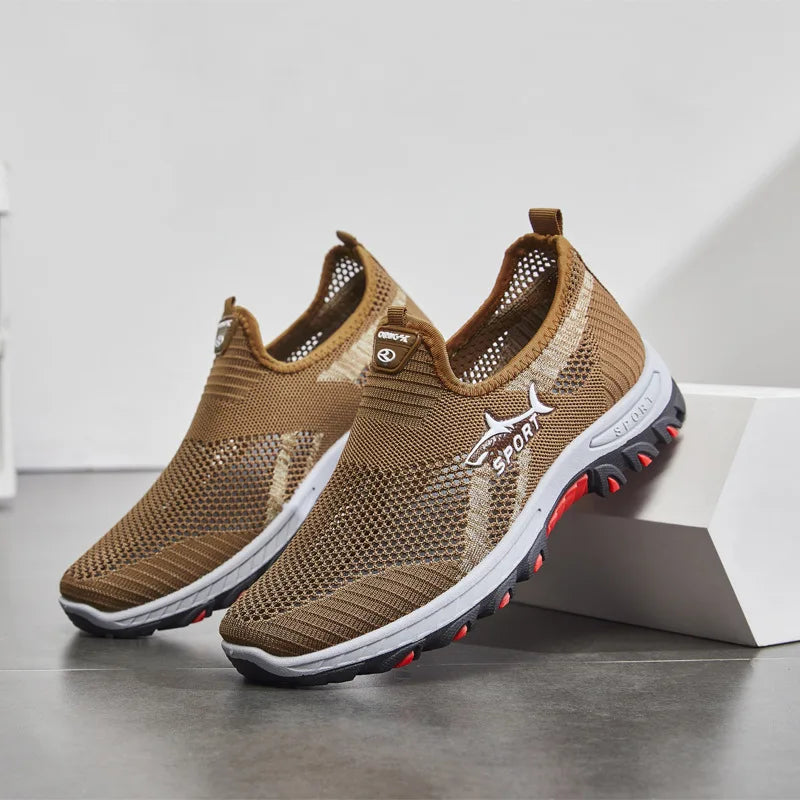 Miesten Kevyet Verkko Sneakers Muotiin Sopivat Kävelykengät 6