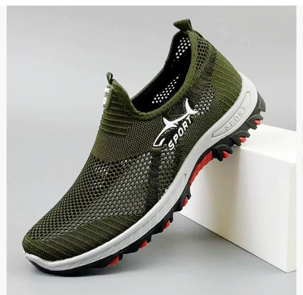Miesten Kevyet Verkko Sneakers Muotiin Sopivat Kävelykengät 8