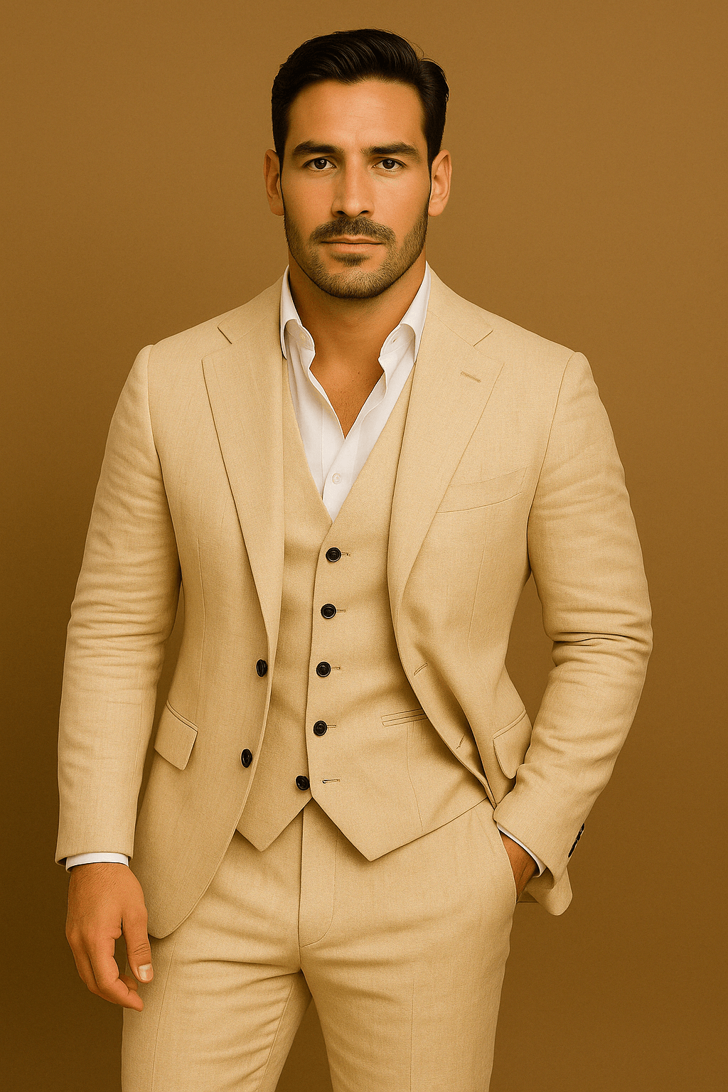 Miesten Kolmiosainen Puku Virallisiin Tapahtumiin 13