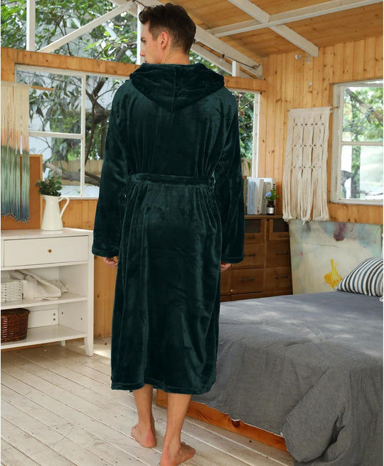 Miesten Kylpytakki Huppu Kaksisävyinen Talvikäyttöön 2