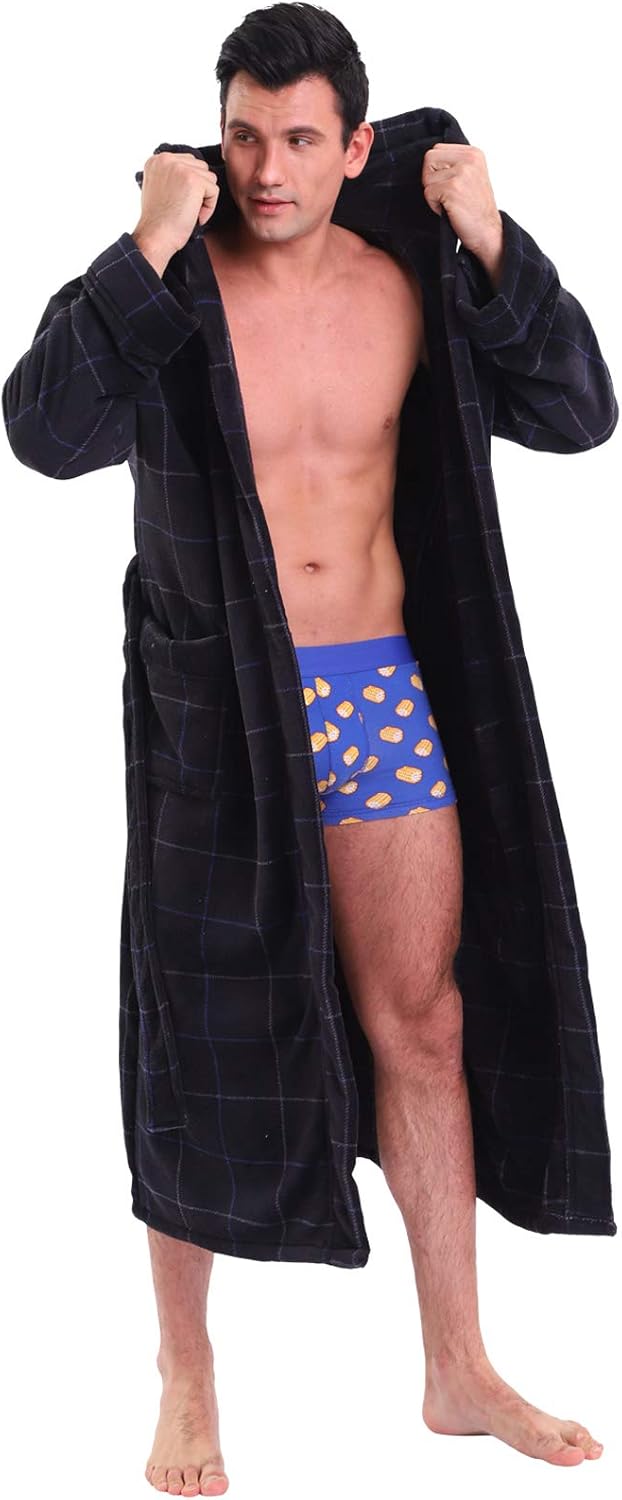 Miesten Kylpytakki Hupulla Tyylikkäällä Muotoilulla 1