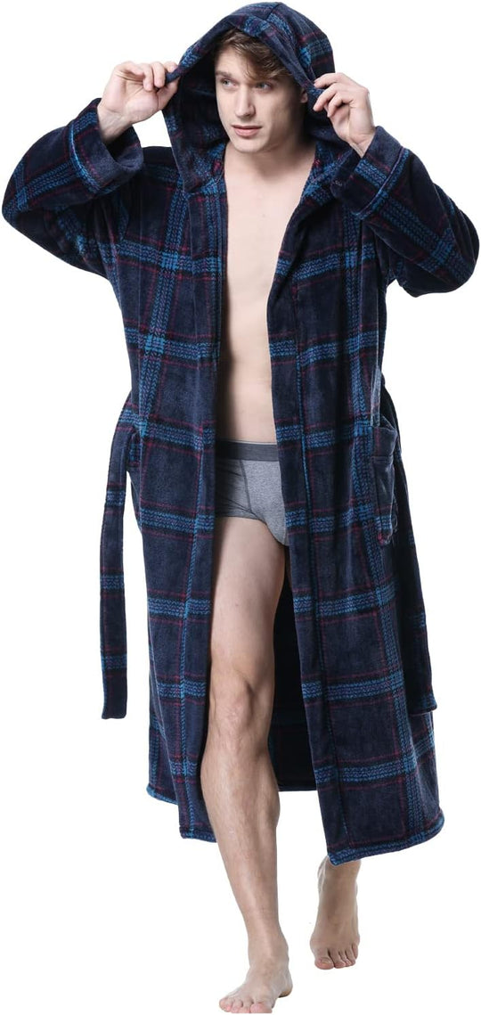 Miesten Kylpytakki Hupulla Tyylikkäällä Muotoilulla 7