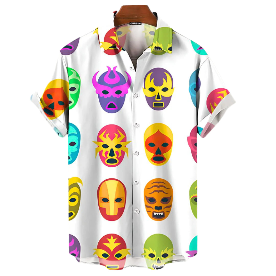 Miesten Luchador Maskit V2 T-paita 0