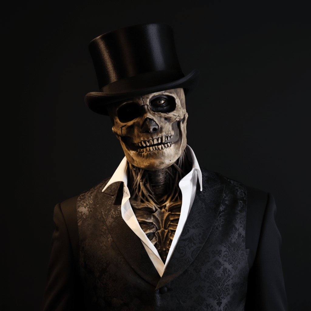 Miesten Luurankonaamio Hattu Halloween-Tyyli 0