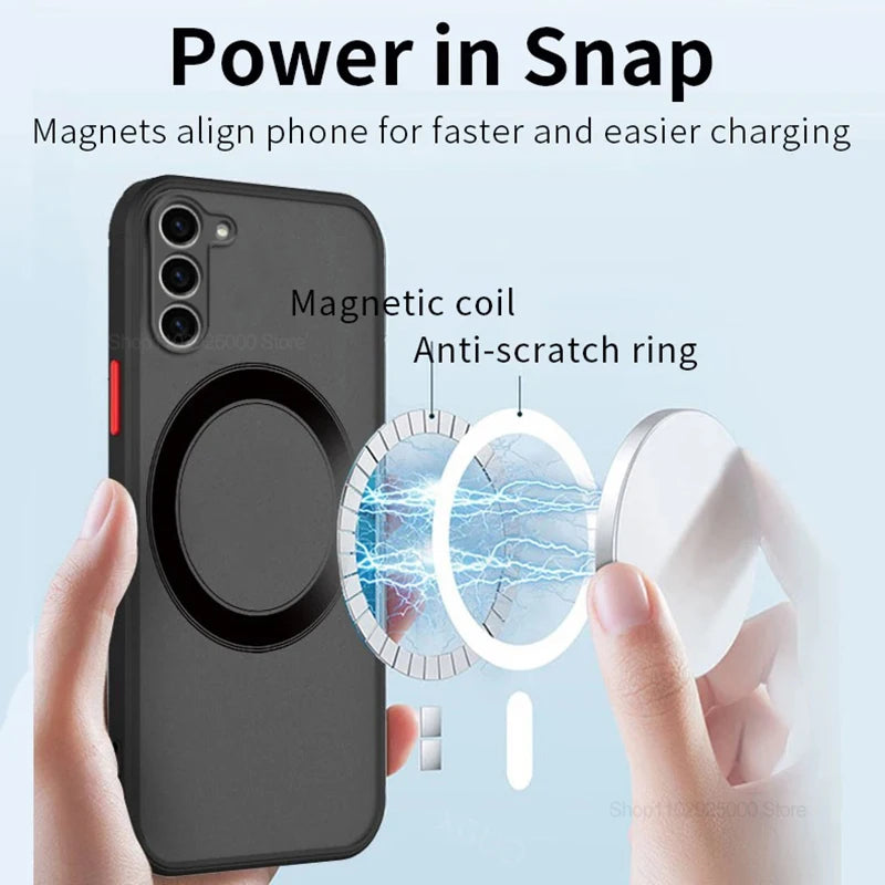 Miesten Matta Magneettinen Kotelo Samsung Galaxy S25 S24 Ultra Plus 2