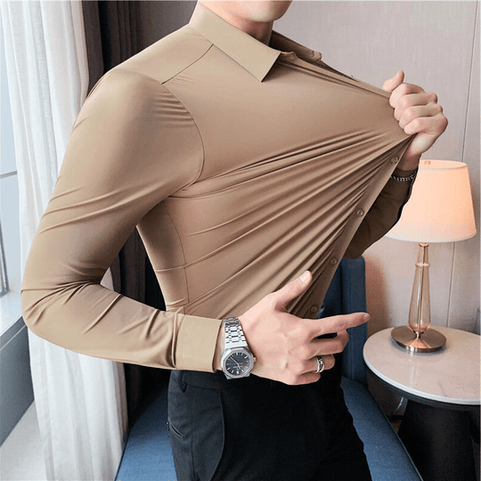 Miesten Moderni Stretch-Paita Rypistymätön 2