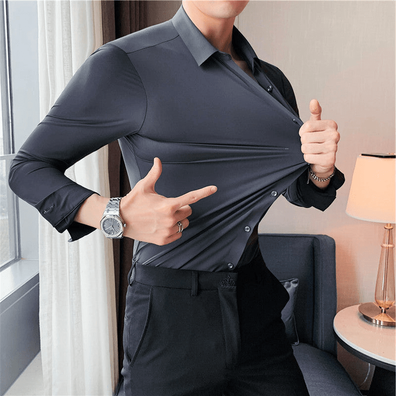 Miesten Moderni Stretch-Paita Rypistymätön 3