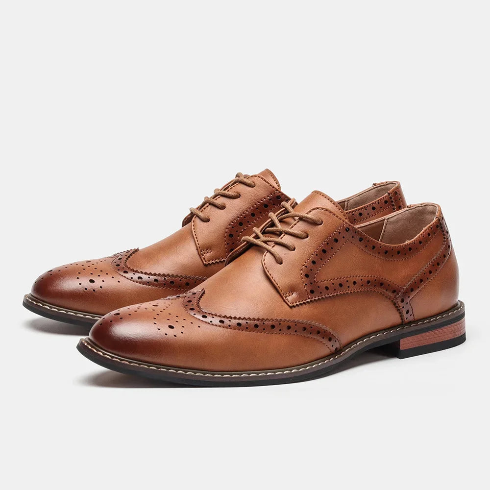 Miesten Nahkakengät Brogue-mallinen Tyylikäs 8
