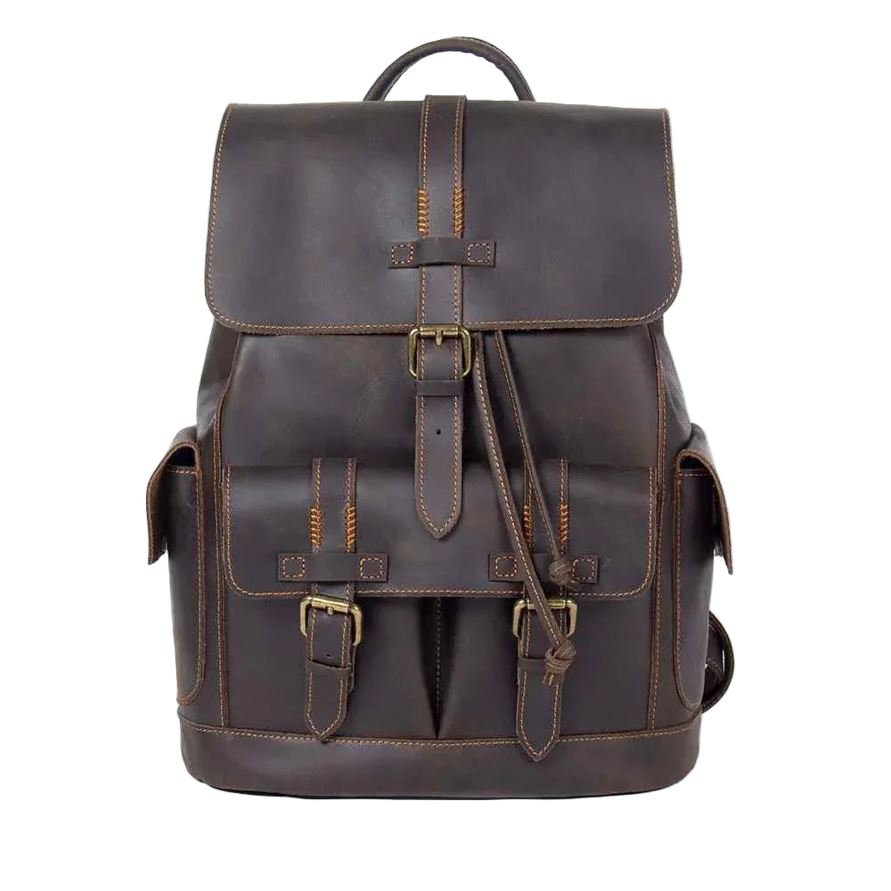 Miesten Nahkareppu Solkihihnalla Retrotyylillä 0