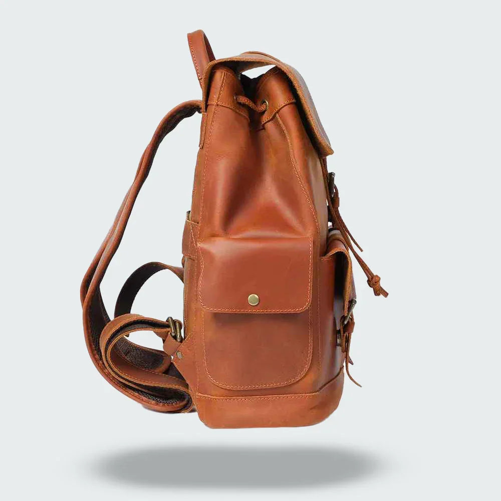 Miesten Nahkareppu Solkihihnalla Retrotyylillä 6