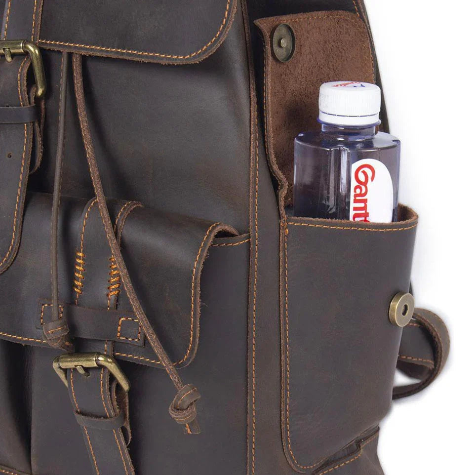 Miesten Nahkareppu Solkihihnalla Retrotyylillä 8