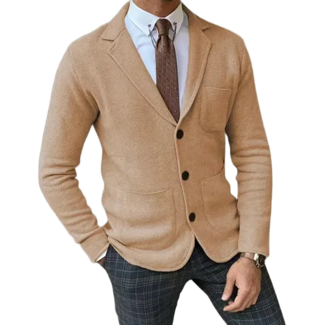 Miesten Neuleblazer Moderni Neule Materiaali 0