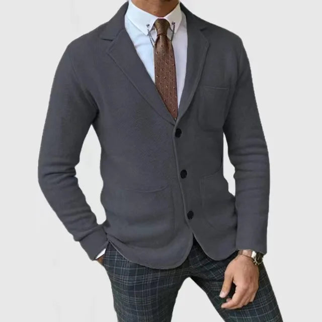 Miesten Neuleblazer Moderni Neule Materiaali 2