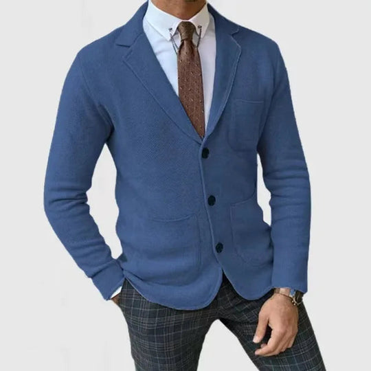 Miesten Neuleblazer Moderni Neule Materiaali 3