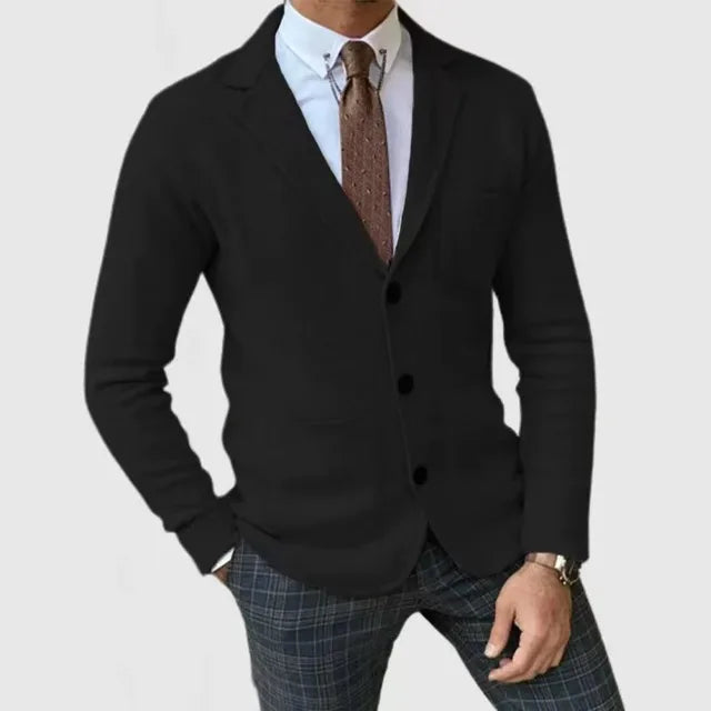 Miesten Neuleblazer Moderni Neule Materiaali 4