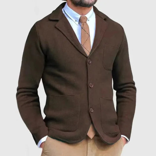 Miesten Neuleblazer Moderni Neule Materiaali 6
