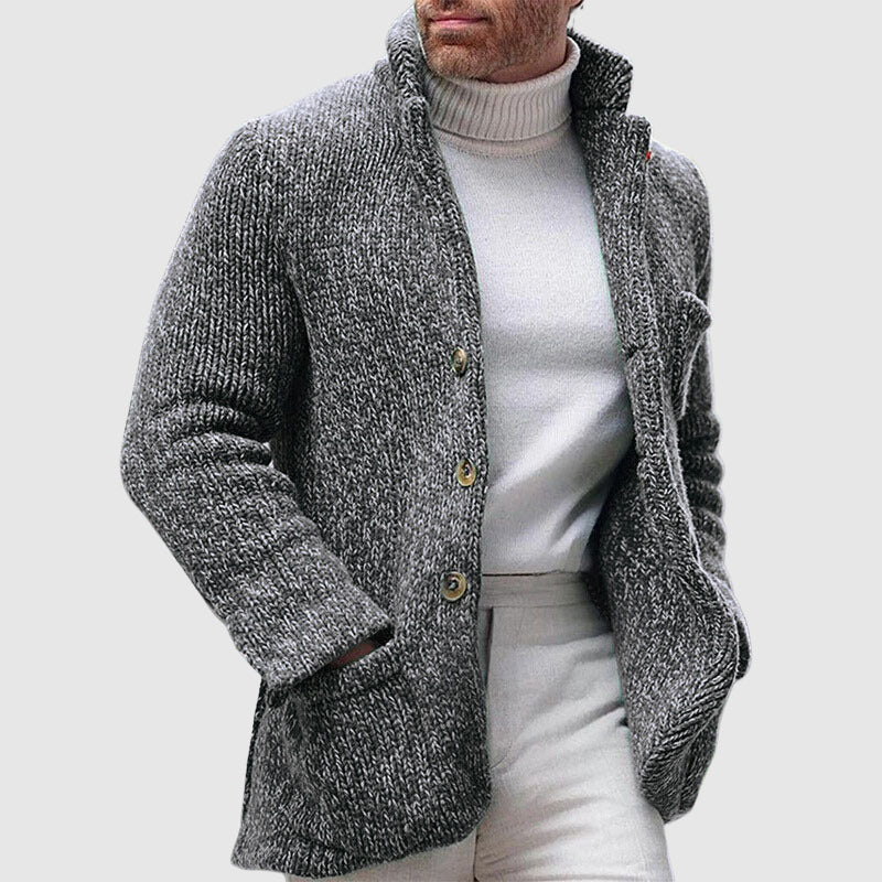 Miesten Neulecardigan Paksulla Tekstuurilla 2