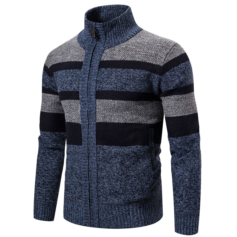 Miesten Neulecardigan Raidallinen Slim Fit Neule 0