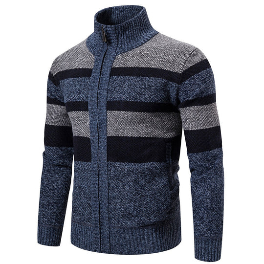 Miesten Neulecardigan Raidallinen Slim Fit Neule 0