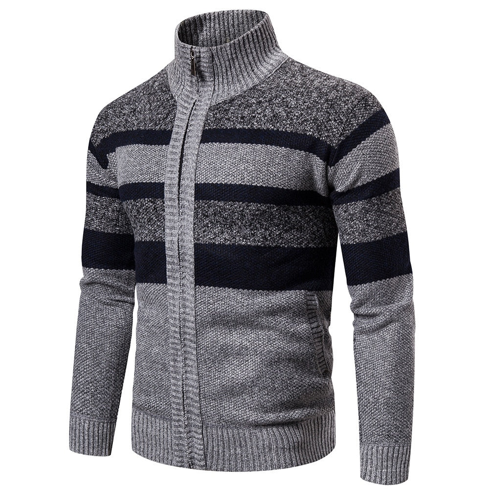 Miesten Neulecardigan Raidallinen Slim Fit Neule 2