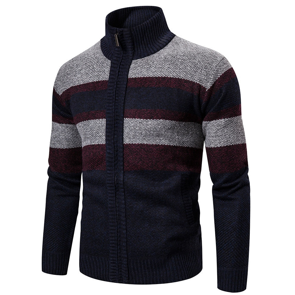 Miesten Neulecardigan Raidallinen Slim Fit Neule 4