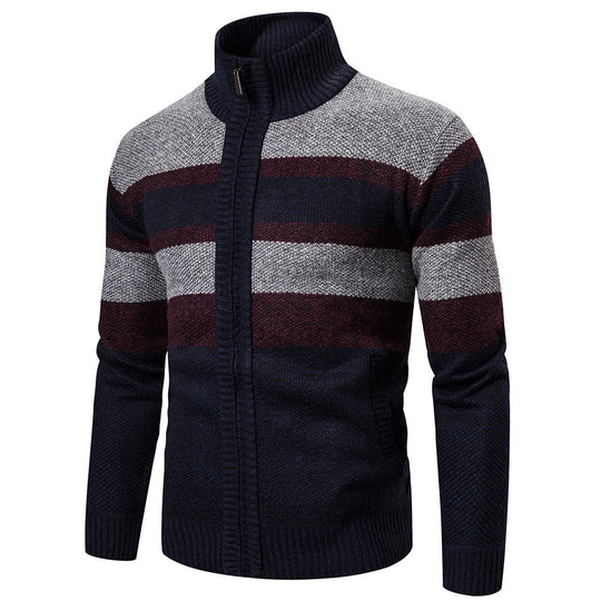 Miesten Neulecardigan Raidallinen Slim Fit Neule 4