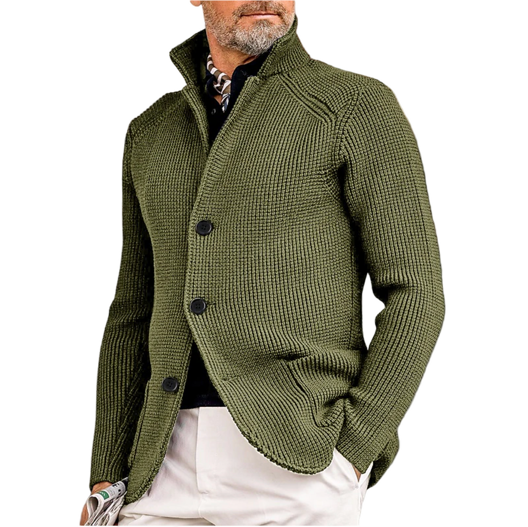 Miesten Neulecardigan Ribbed Tekstuurilla 0