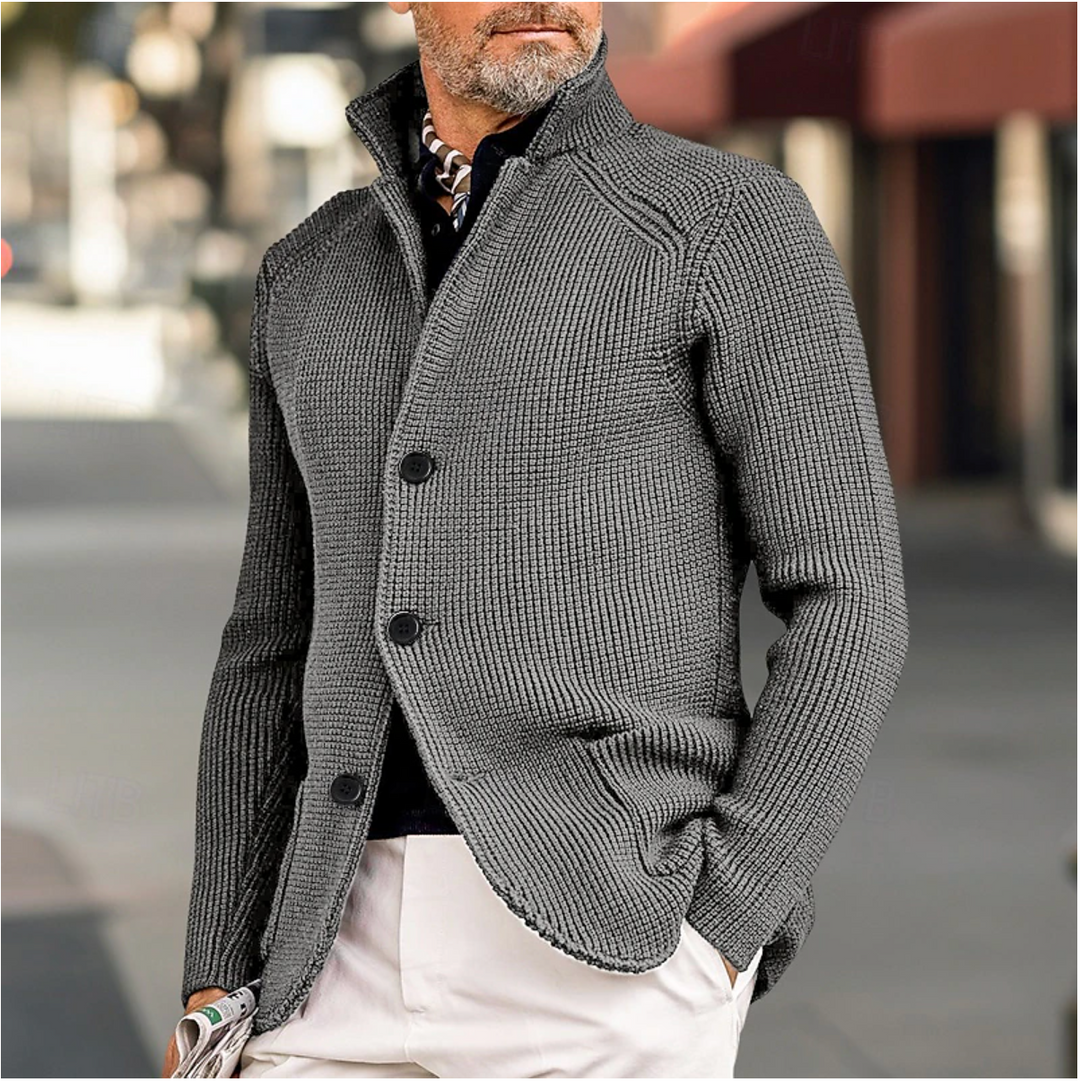 Miesten Neulecardigan Ribbed Tekstuurilla 5
