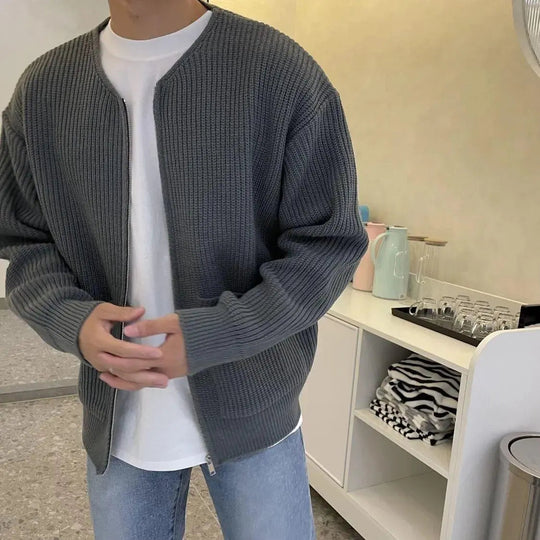 Miesten Neulecardigan Trendikäs Muotoilu 8