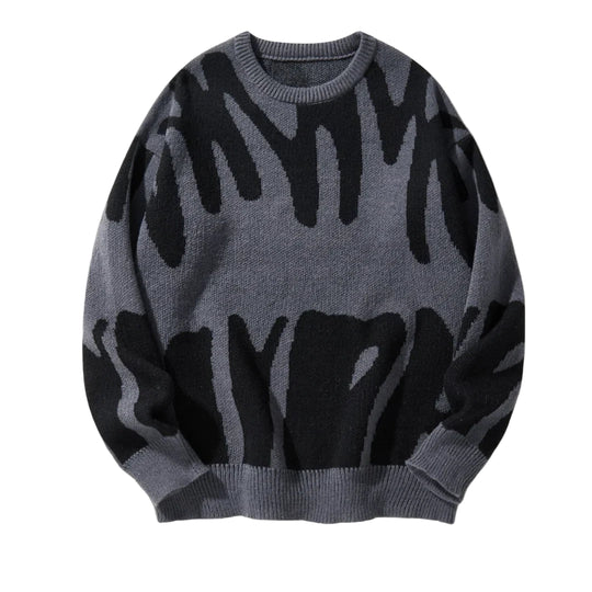 Miesten Neulepusero Graafinen Pyöreäkaula 0