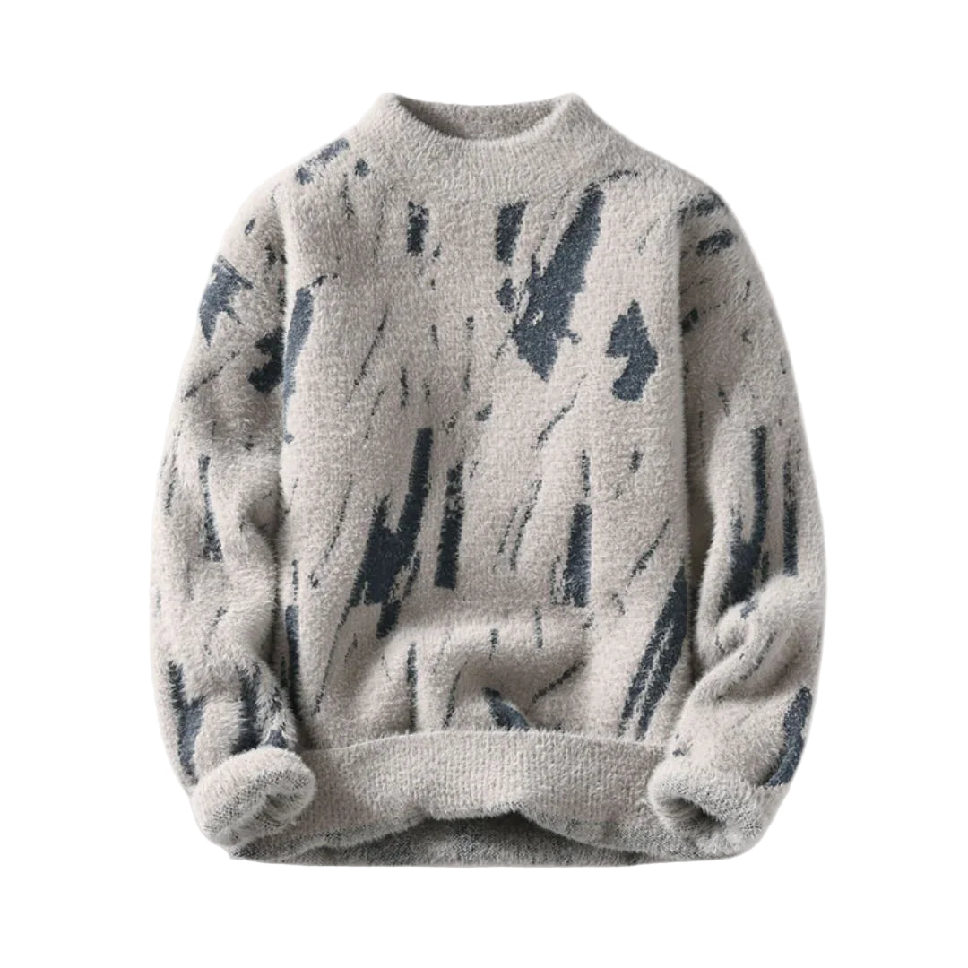 Miesten Neulepusero Lehmäkuviolla Rento Tyyli 0