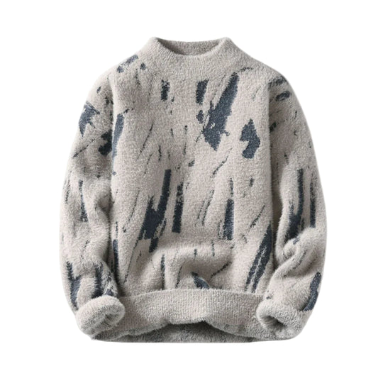 Miesten Neulepusero Lehmäkuviolla Rento Tyyli 0