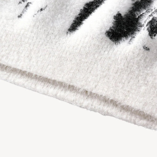 Miesten Neulepusero Lehmäkuviolla Rento Tyyli 6