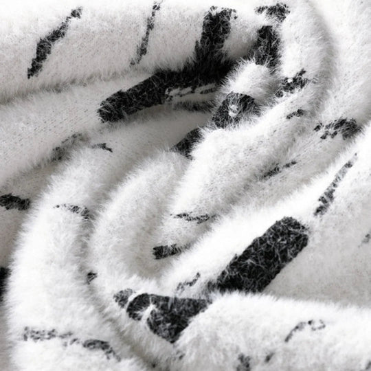 Miesten Neulepusero Lehmäkuviolla Rento Tyyli 7