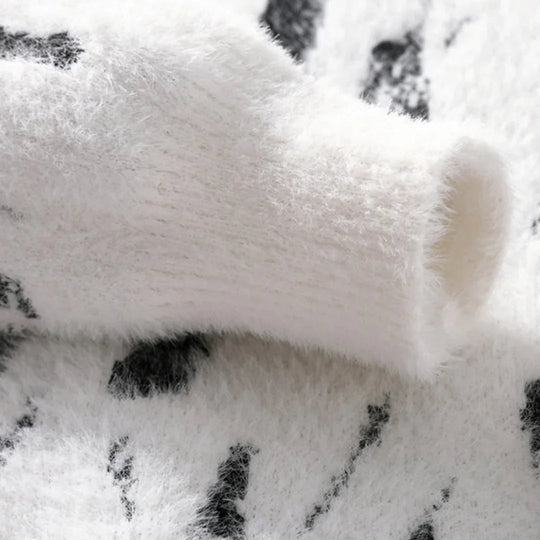 Miesten Neulepusero Lehmäkuviolla Rento Tyyli 8