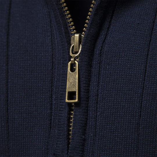 Miesten Neulepusero Vetoketjulla Puuvilla Stand Collar 3
