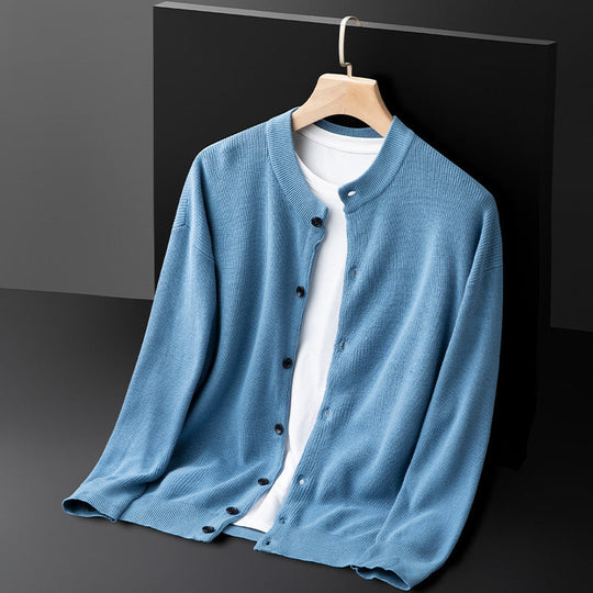 Miesten Neuletakki Kapea Istuvuus Nappikiinnitys 1