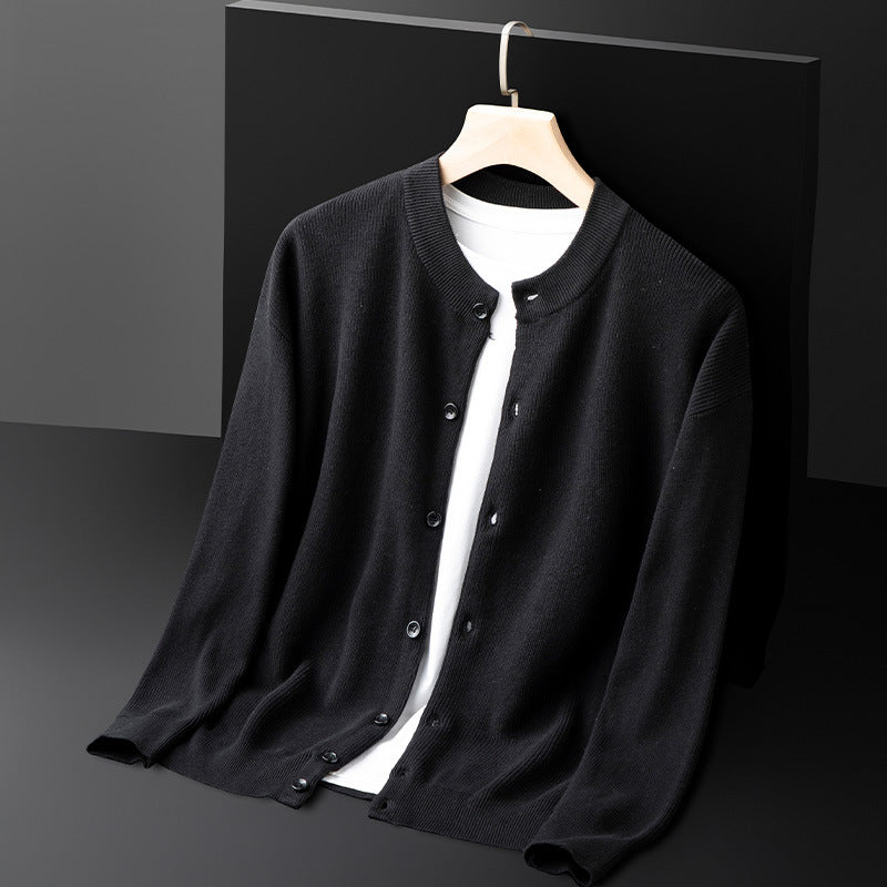 Miesten Neuletakki Kapea Istuvuus Nappikiinnitys 2