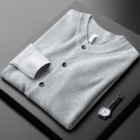 Miesten Neuletakki Kapea Istuvuus Nappikiinnitys 3