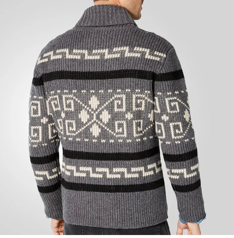 Miesten Neuletakki Vetoketjulla Tyköistuva Syksyyn ja Talveen 5