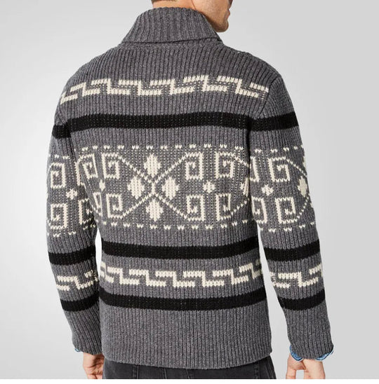 Miesten Neuletakki Vetoketjulla Tyköistuva Syksyyn ja Talveen 5