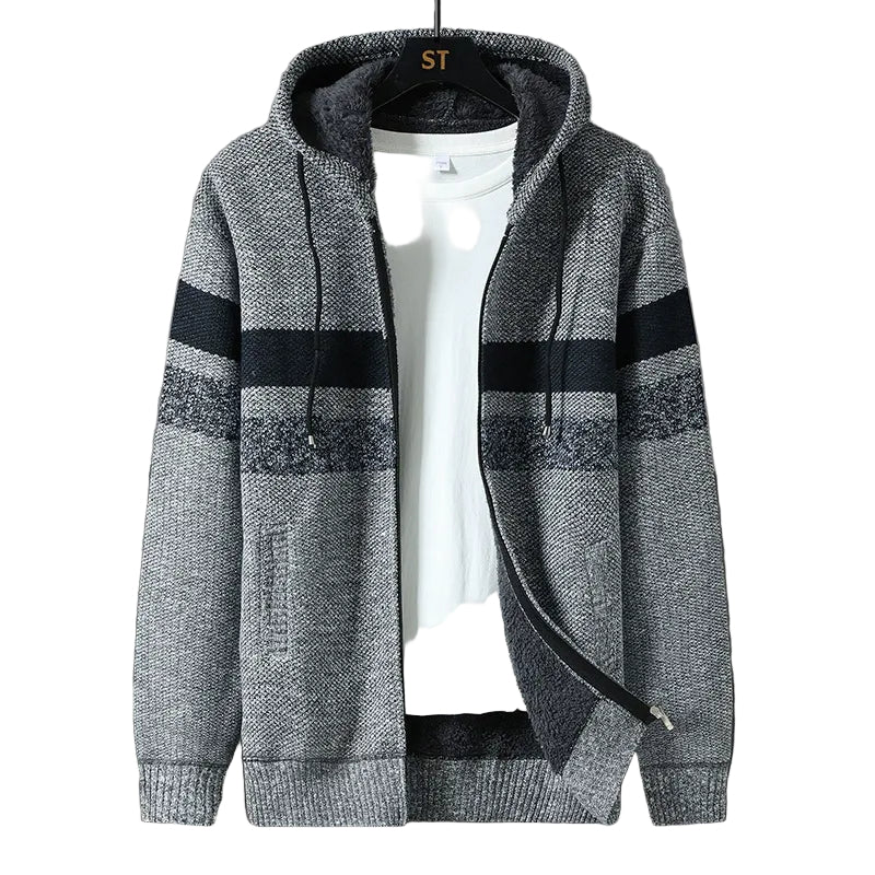 Miesten Neulottu Neuletakki Vetoketjulla 0