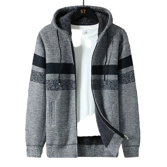 Miesten Neulottu Neuletakki Vetoketjulla 0